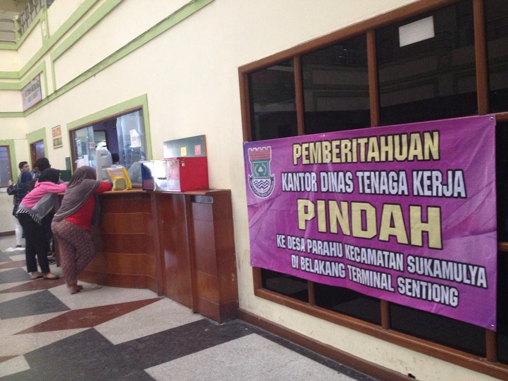 Kantor Dinas Tenaga Kerja Kabupaten Tangerang Pindah
