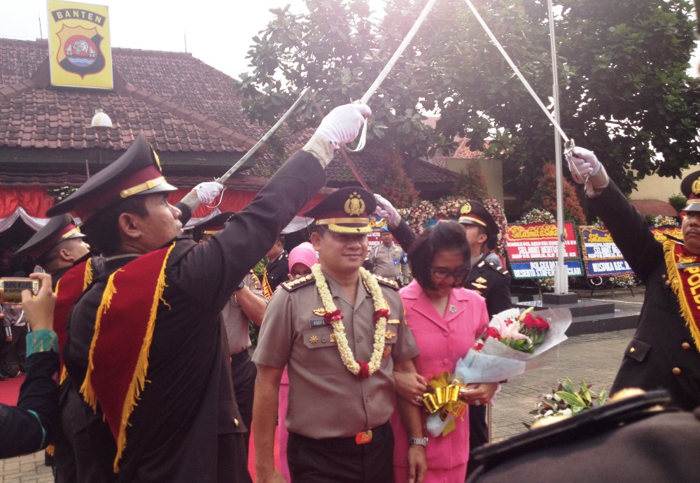 Suasana lepas sambut Kapolresta Tangerang, Selasa (04/7/2017).