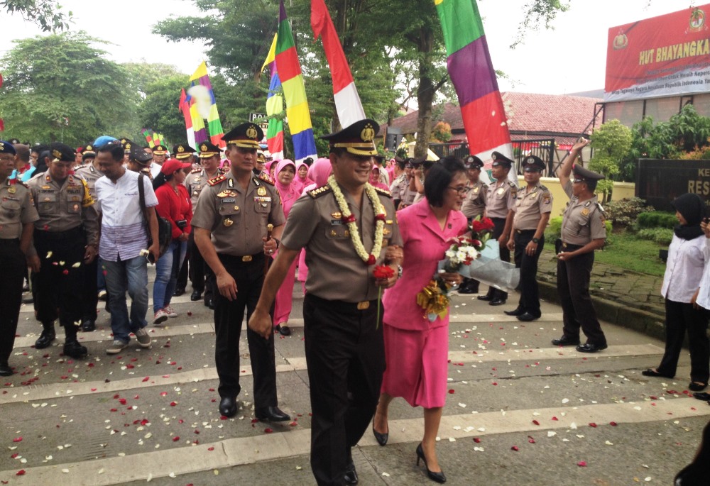 Suasana lepas sambut Kapolresta Tangerang, Selasa (04/7/2017).