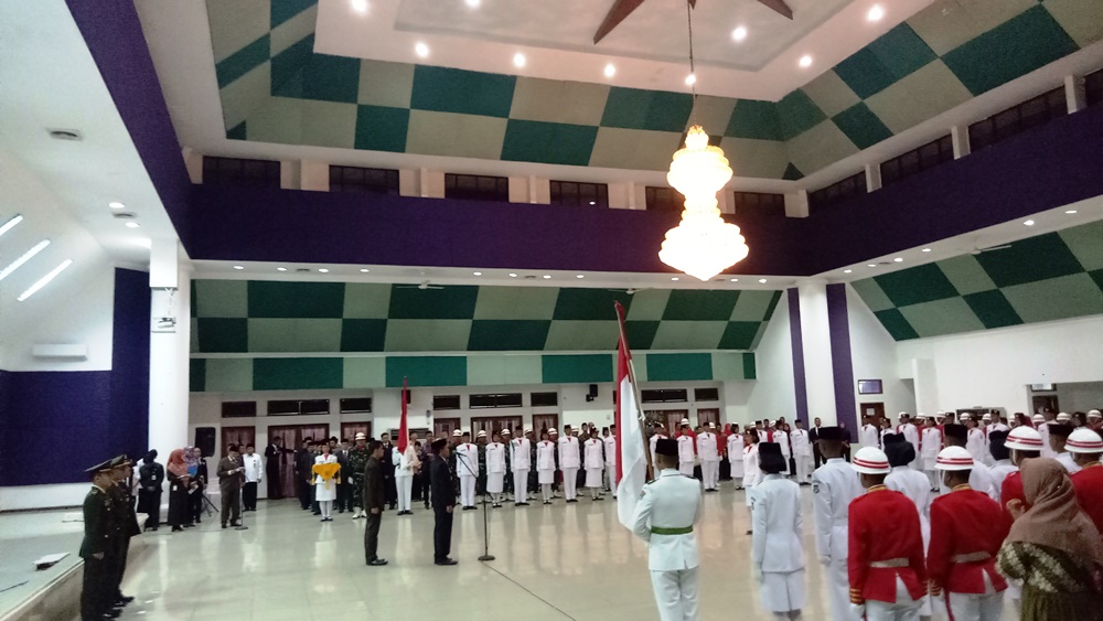 Pengukuhan Paskibra 2018 Kabupaten Tangerang, Rabu (15/8/2018) malam.