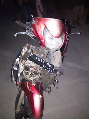 Sepeda motor Honda Spacy B-4514-NHL rusak berat.