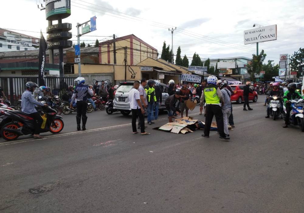 Terjadi kecelakaan lalu lintas di Jalan Raya Serang, Desa Talagasari, Kecamatan Cikupa, Sabtu (29/12/2018), sehingga menewaskan pengendara sepeda motor.