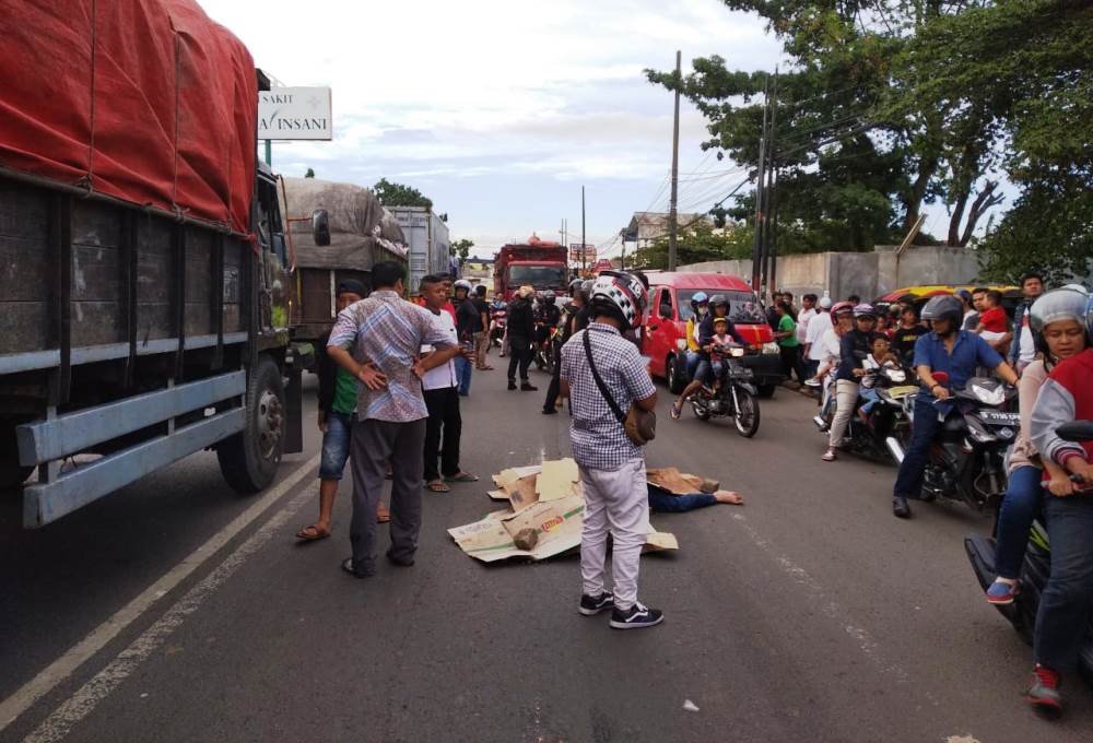 Terjadi kecelakaan lalu lintas di Jalan Raya Serang, Desa Talagasari, Kecamatan Cikupa, Sabtu (29/12/2018), sehingga menewaskan pengendara sepeda motor.