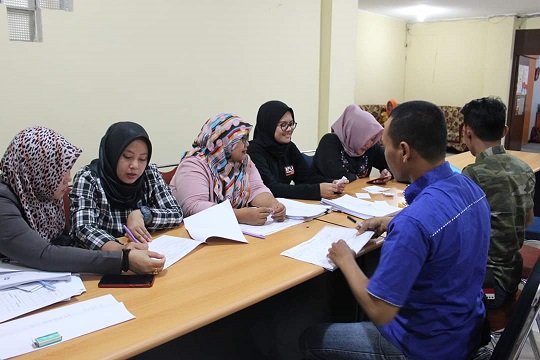 KPU Kota Tangerang menerima Laporan Penerimaan Sumbangan Dana Kampanye (LPSDK) peserta Pemilu 2019.