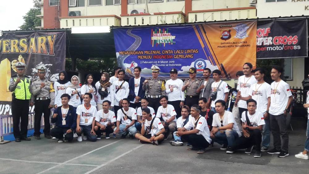 Kegiatan Millenial Road Safety Festival (MRSF) di Aula Kantor Kecamatan Balaraja, Sabtu (12/1/20019).