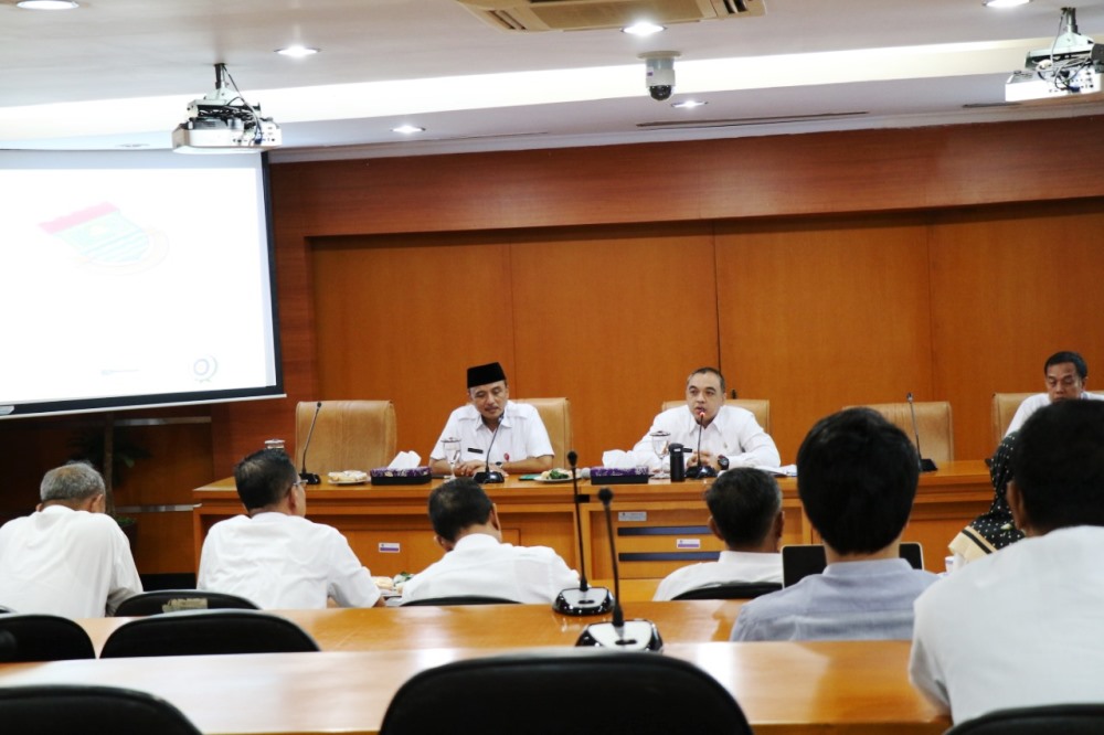 Kegiatan rapat Dinas Pendidikan Kabupaten Tangerang terkait program GSM di Ruang Wareng, Gedung Setda, Puspemkab Tangerang, Rabu (13/3/2019).