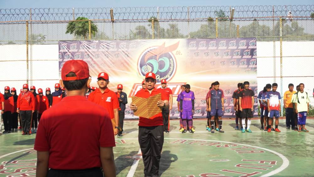 Upacara di Lapas Kelas 1 Tangerang dalam rangka hari Bhakti Pemasyarakatan ke-55 tahun.