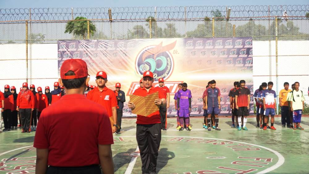 Upacara di Lapas Kelas 1 Tangerang dalam rangka hari Bhakti Pemasyarakatan ke-55 tahun.