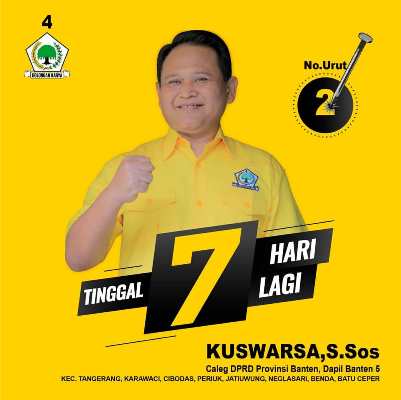 Kuswarsa, Caleg DPRD Provinsi Banten dari Partai Golkar.