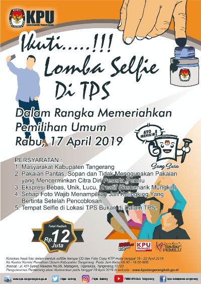 Lomba swafoto (selfie) di Tempat Pemungutan Suara (TPS).