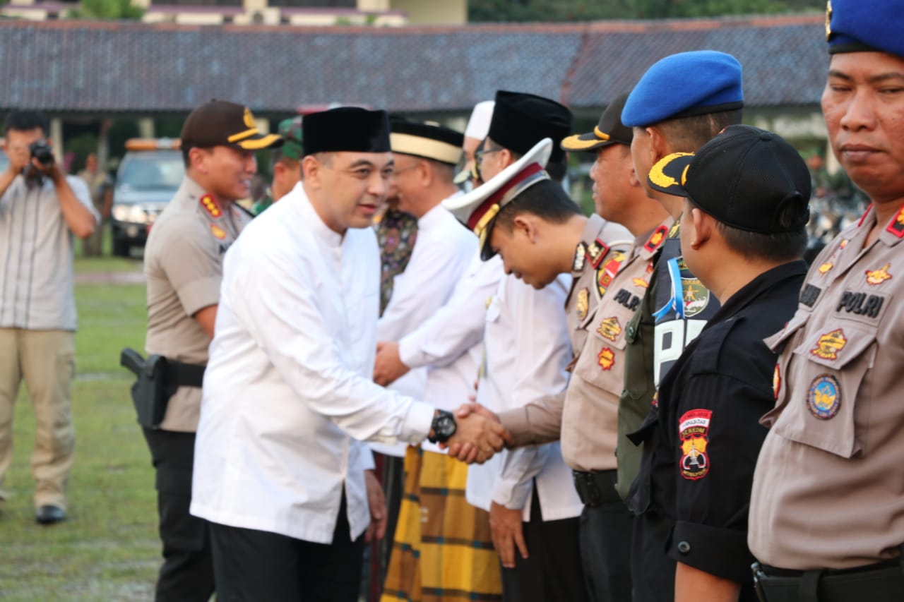 Apel pasukan gabungan TNI-POLRI di Lapangan Maulana Yudhanegara, Puspemkab Tangerang, Selasa (28/5/2019).