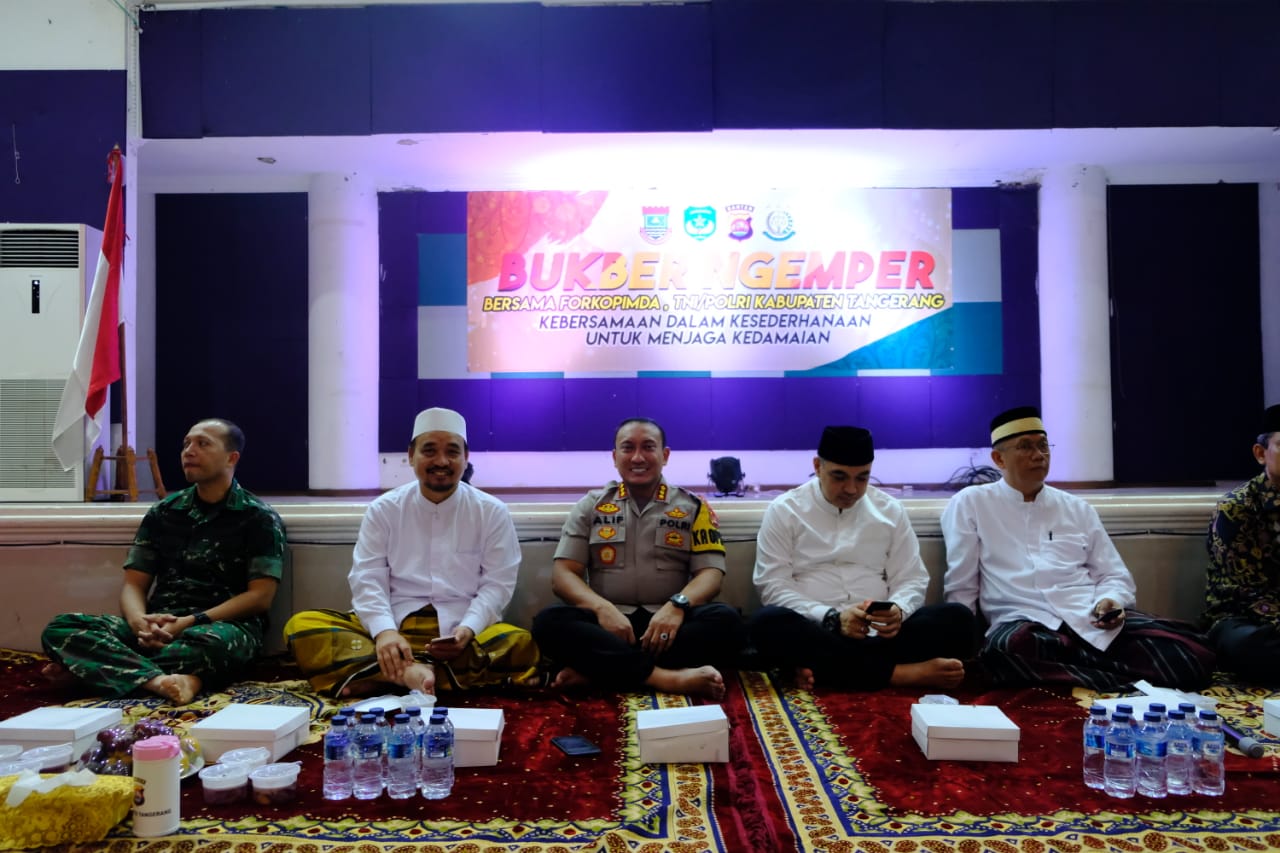 Kegiatan buka puasa bersama TNI-POLRI serta wartawan Kabupaten Tangerang di Gedung Serba Guna (GSG), Puspemkab Tangerang, Selasa (28/5/2019).