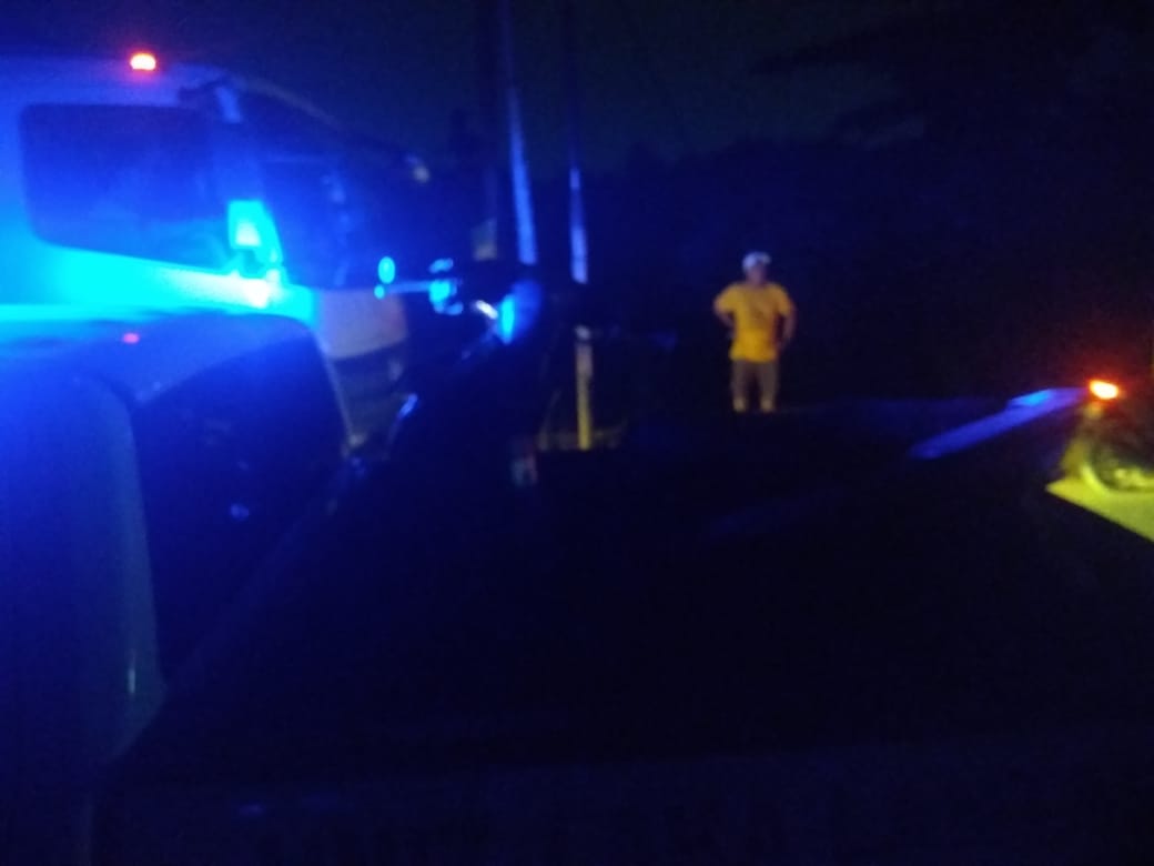 Suasana tempat kejadian kecelakaan di Situ Sasak Tinggi, Pamulang, Kota Tangsel, Kamis (13/6/2019) malam.