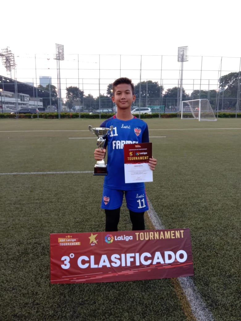 Adam Nugraha, 13, pesebakbola Junior Kabupaten Tangerang.