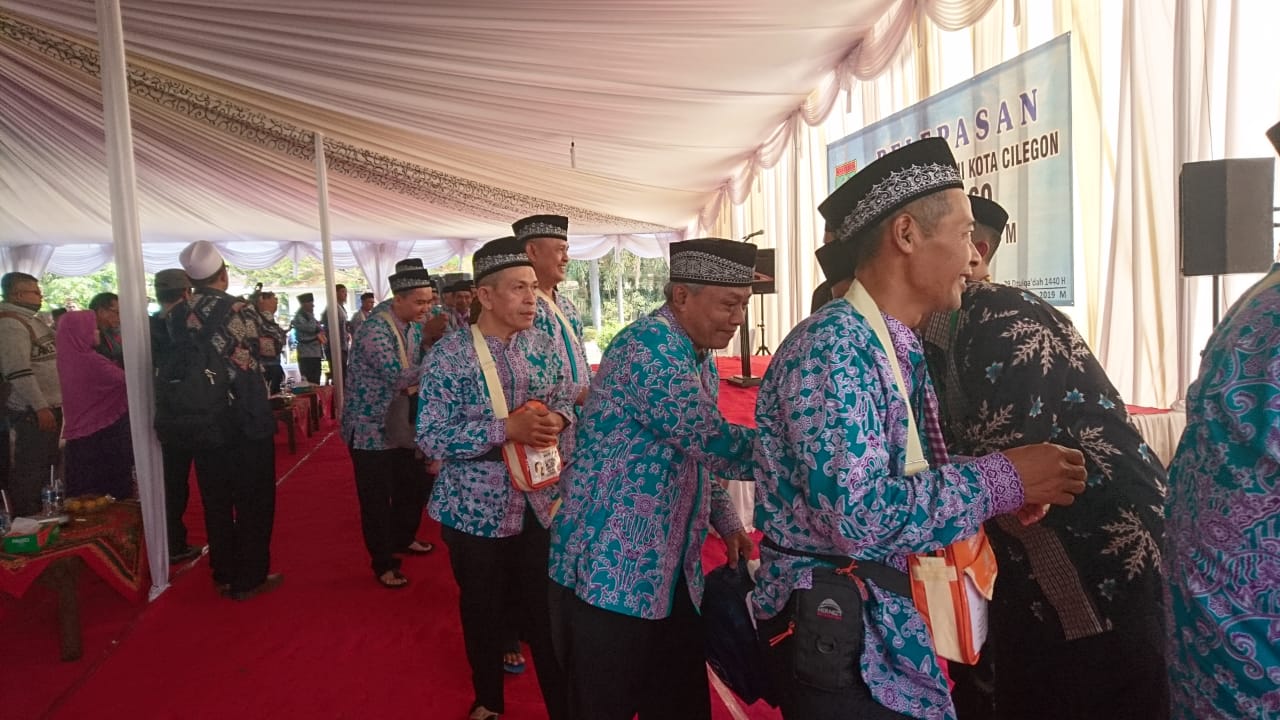 Pemberangkatan Jemaah haji kloter terakhir asal Kota Cilegon.