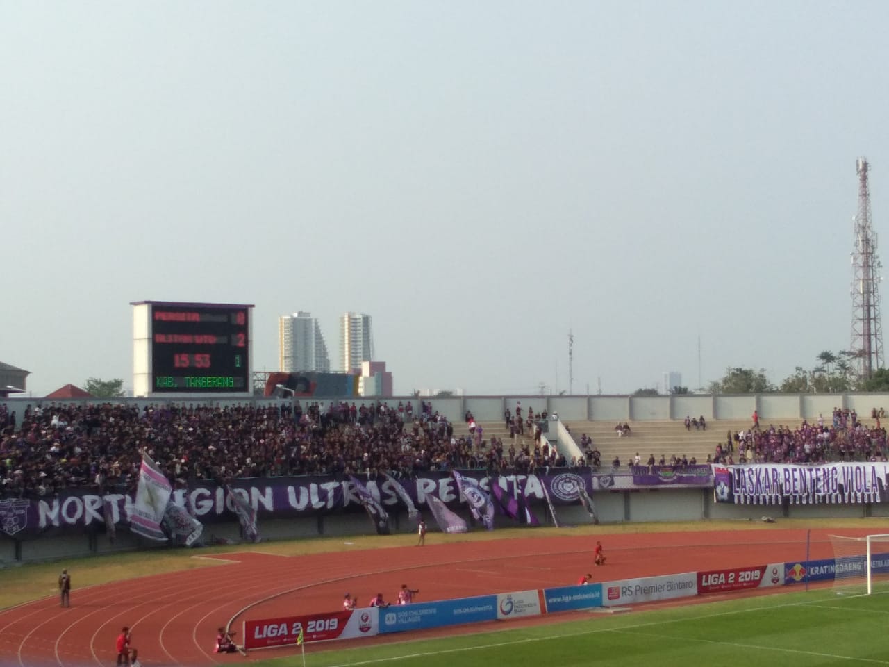 Persita Tangerang Vs Blitar Bandung United di Stadion Sport Centre, Kelapa Dua Tangerang, Selasa, (13/8/2019).