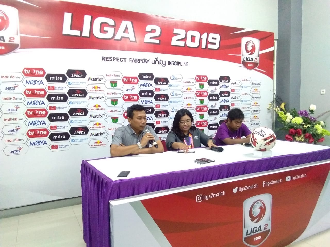Persita Tangerang Vs Blitar Bandung United di Stadion Sport Centre, Kelapa Dua Tangerang, Selasa, (13/8/2019).