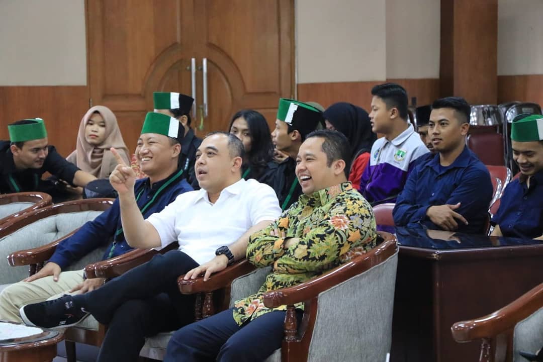 Kegiatan pelantikan Himpunan Mahasiswa Islam Cabang Tangerang Raya periode 2019-2020, di Gedung Pendopo Bupati, Sabtu (24/8/2019).