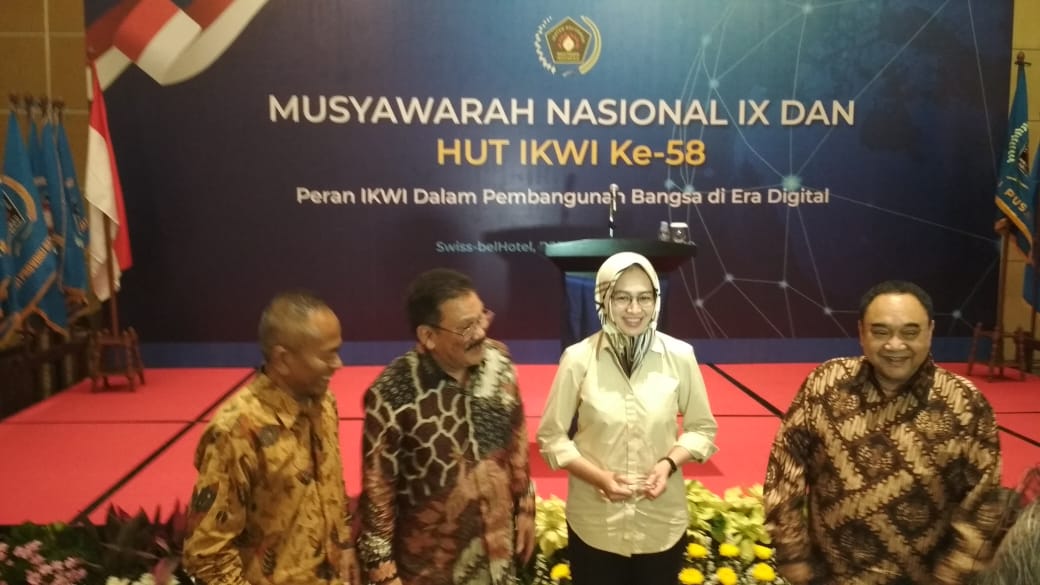 Kegiatan Musyawarah Nasional (Munas) Ke-9 dan HUT Ke-58 Ikatan Keluarga Wartawan Indonesia (IPWI) di Swiss-Bel Hotel, BSD, Kota Tangerang Selatan, Rabu (27/8/2019).