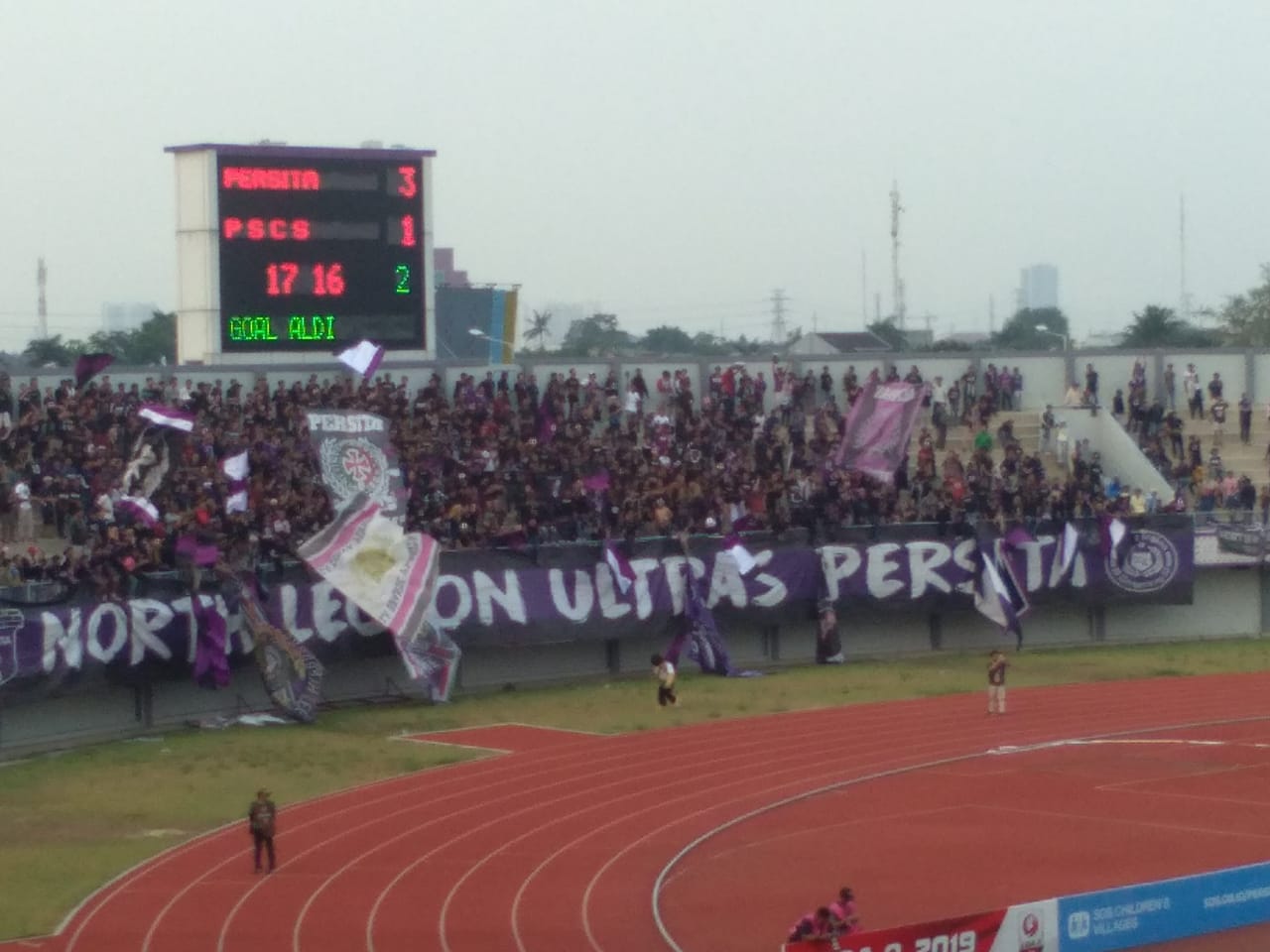Persita Tangerang Vs PSGC Ciamis Liga 2 Indonesia di Stadion Sport Centre, Kelapa Dua, Tangerang, Kamis (29/8/2019).