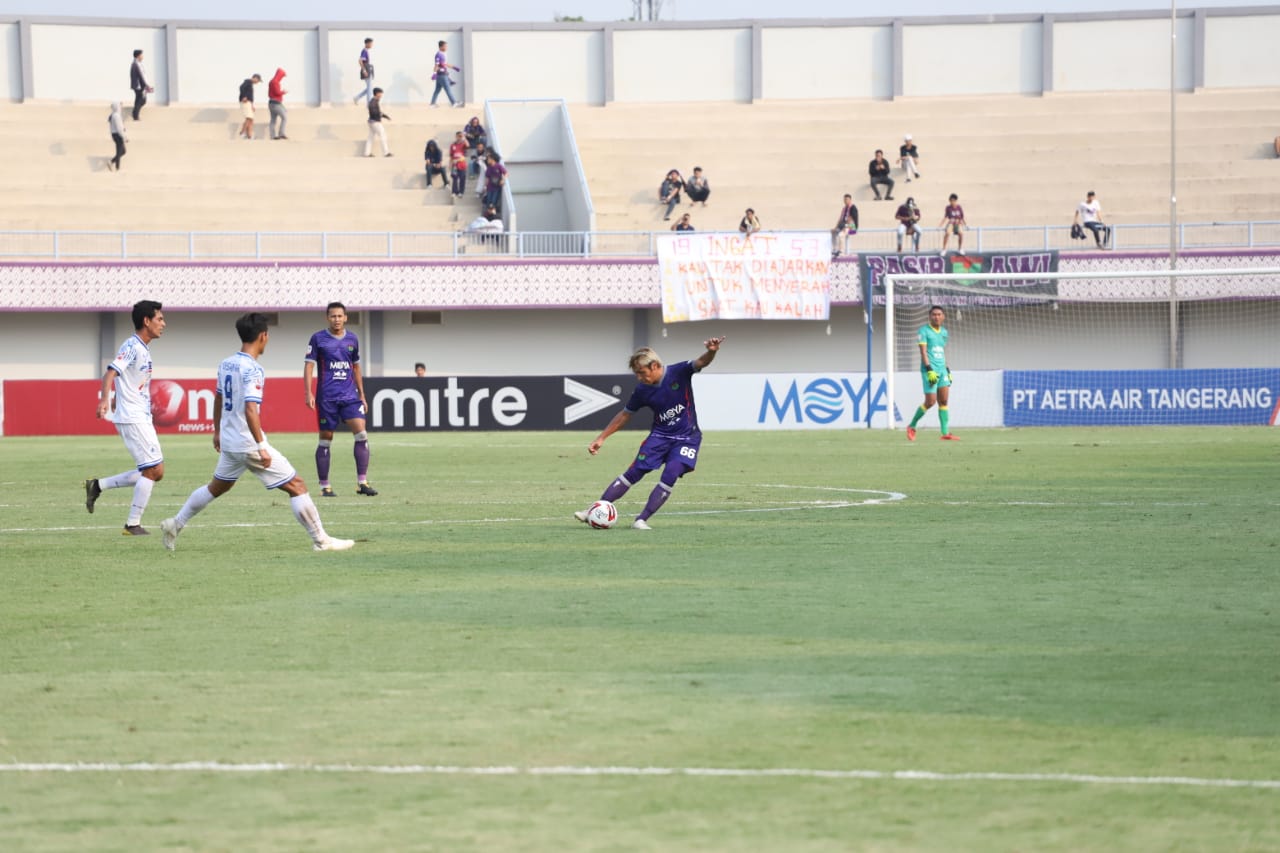 Persita Tangerang Vs PSGC Ciamis Liga 2 Indonesia di Stadion Sport Centre, Kelapa Dua, Tangerang, Kamis (29/8/2019).