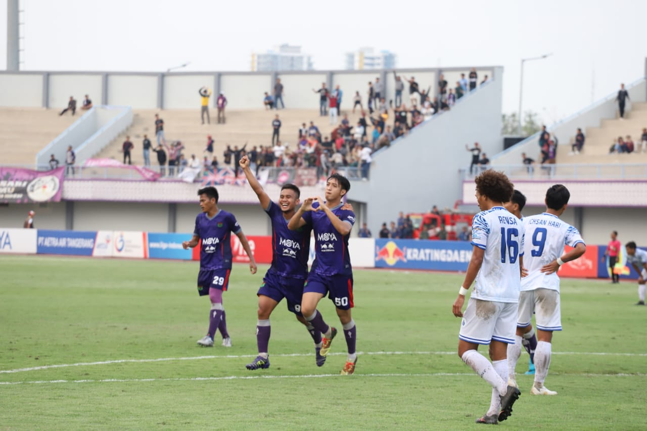 Persita Tangerang Vs PSGC Ciamis Liga 2 Indonesia di Stadion Sport Centre, Kelapa Dua, Tangerang, Kamis (29/8/2019).