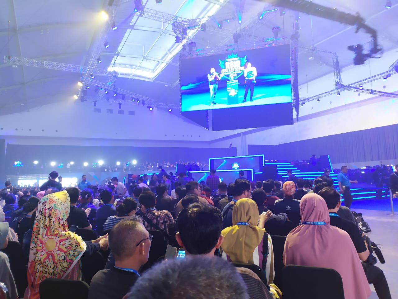 Suasana di turnamen Game Free Fire Asia Invitational (FFAI) 2019 di ICE BSD City.