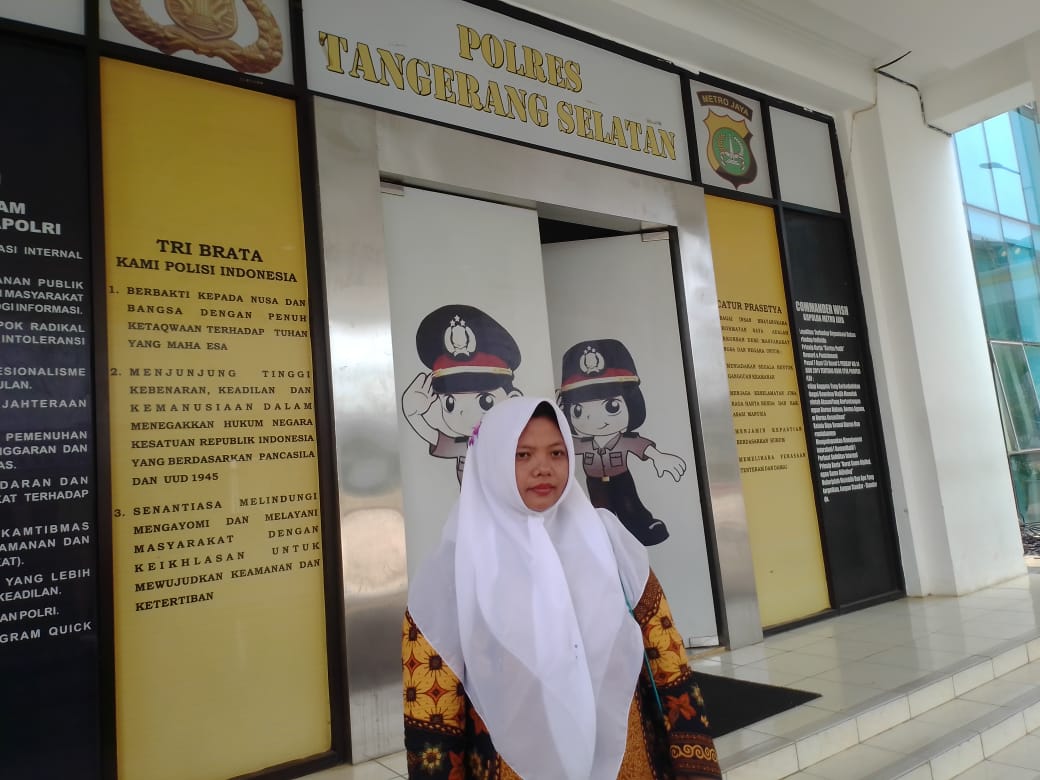 Rumini, 44, saat di Polres Tangsel.