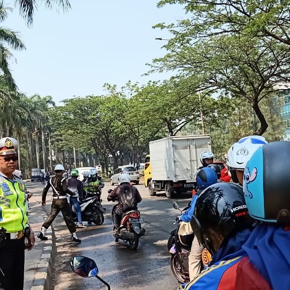 Kegiatan Satlantas Polres Tangsel dalam Operasi Patuh Jaya 2019.