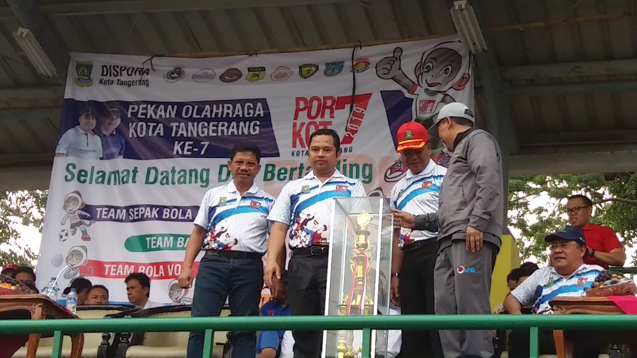 Pembukan Kegiatan Pekan Olahraga Kota Tangerang ke-7 di Stadion Mini Cipondoh, Kota Tangerang, Jumat (22/11/2019).