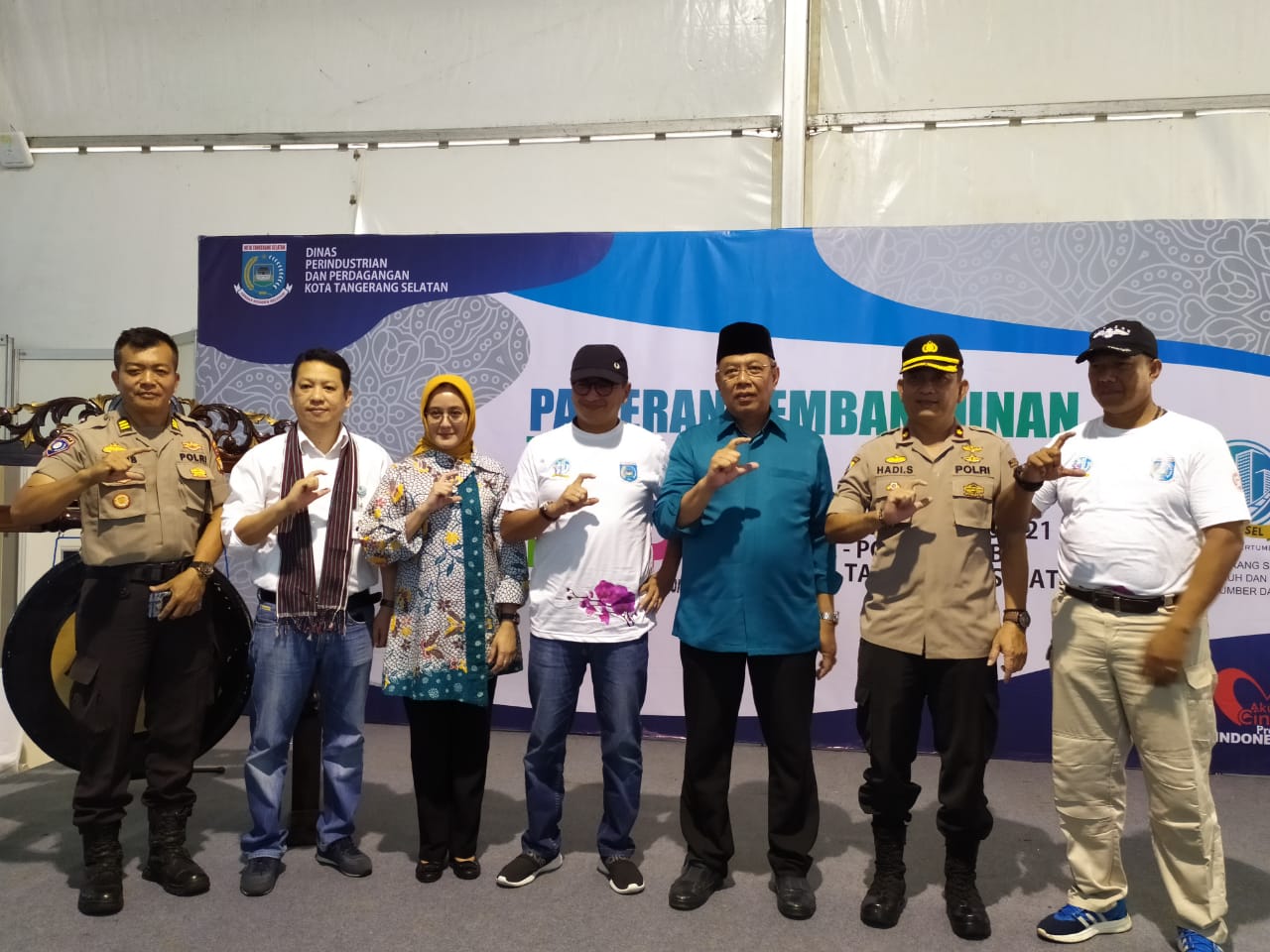 Kegiatan pameran pembangunan Kota Tangerang Selatan di Lapangan Skadron 21 Sena, Jalan Raya Pondok Cabe, Pamulang, Tangsel, Sabtu (23/11/2019).