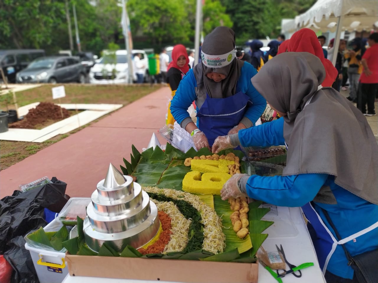 Kegiatan perayaan Milad UMJ ke-64 di Kampus A UMJ, Jalan KH. Ahmad Dahlan, Cireundeu, Ciputat Timur Tangerang Selatan, Sabtu (23/11/2019).