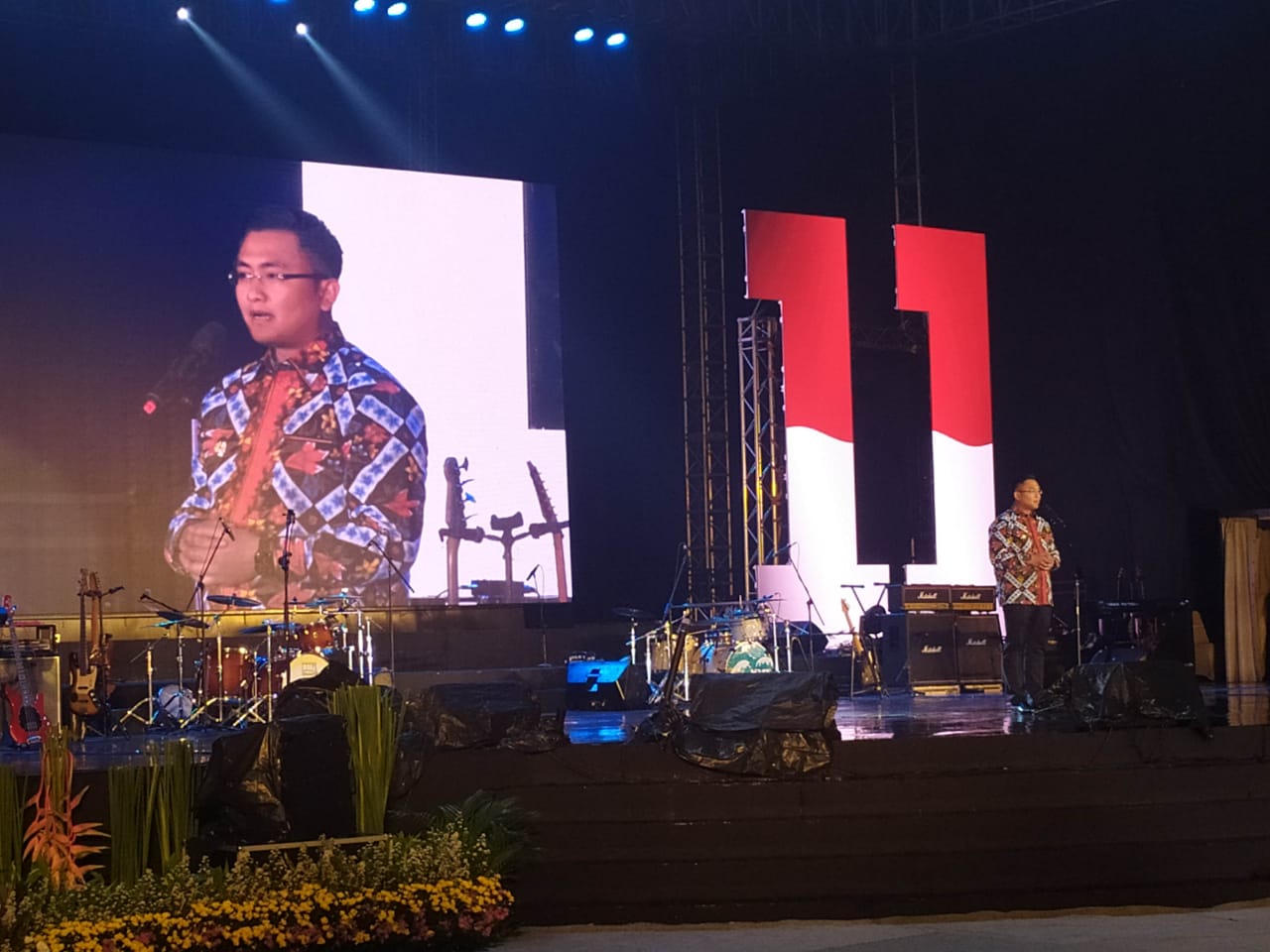 Kegiatan peringatan Hari Ulang Tahun Tangerang Selatan ke-11 di Lapangan Cilenggang, Jalan Raya Cilenggang, Serpong, Selasa (26/11/2019).