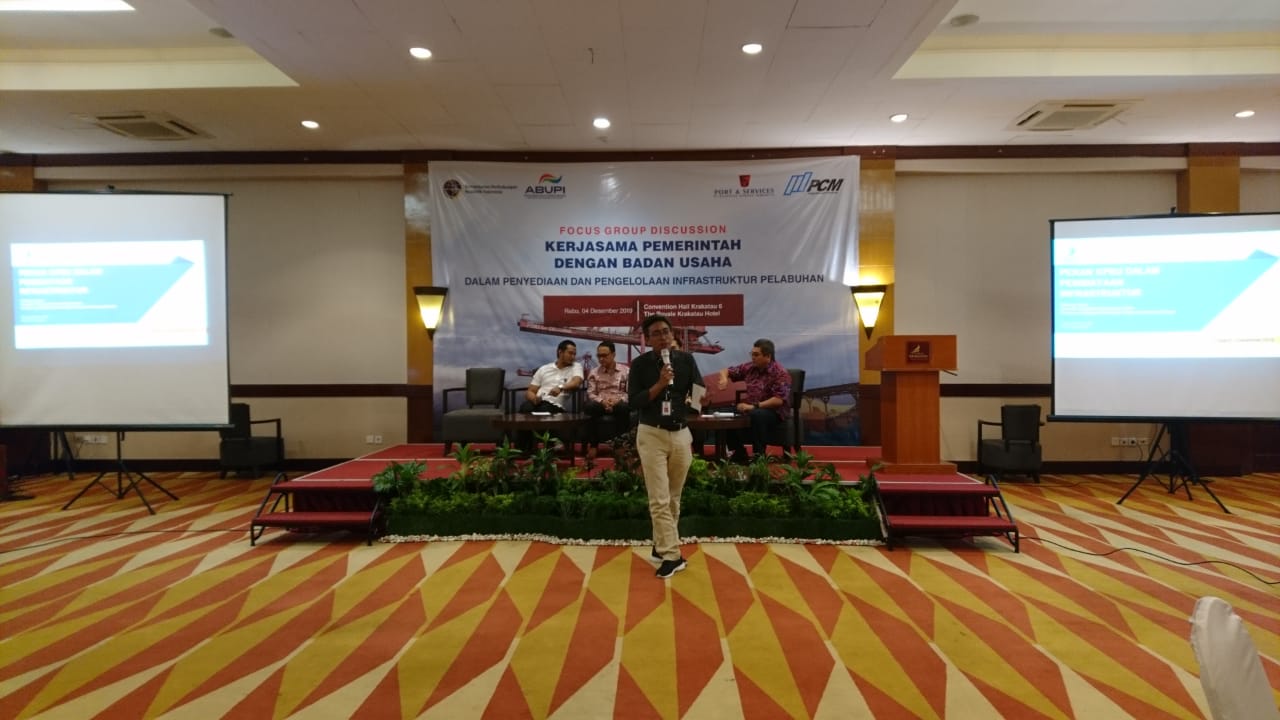 Kegiatan peresmian Asosiasi Badan Usaha Pelabuhan Indonesia di Banten.