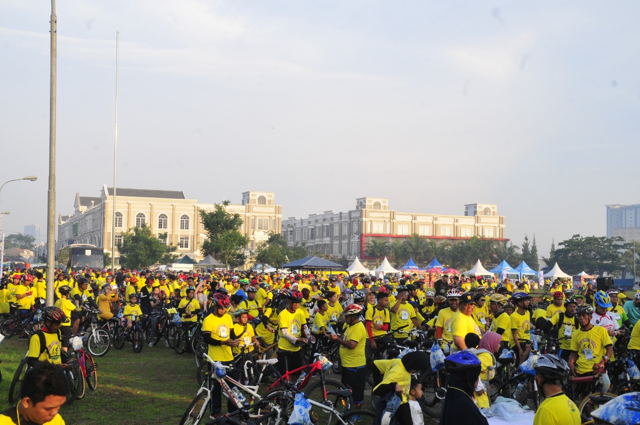 Para peserta di kegiatan ‘Paramount Gowes’ 2019.