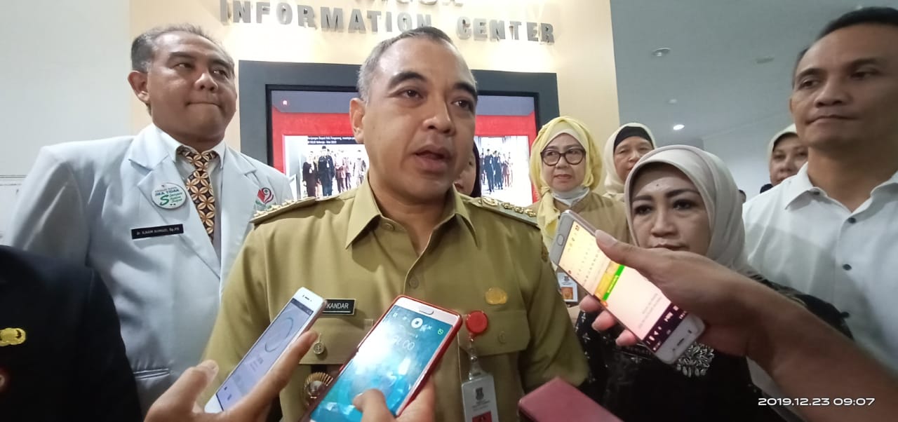 Bupati Tangerang Ahmed Zaki Iskandar saat meresmikan Gedung ruang rawat inap baru di Rumah Sakit Umum Daerah (RSUD) Balaraja.