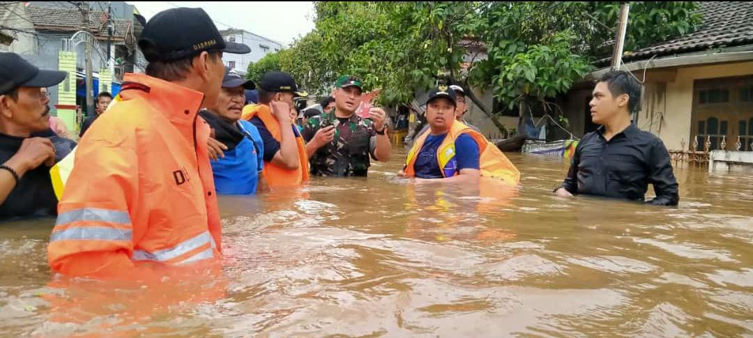 Banjir di Perumahan Ciledug Indah, Kota Tangerang.