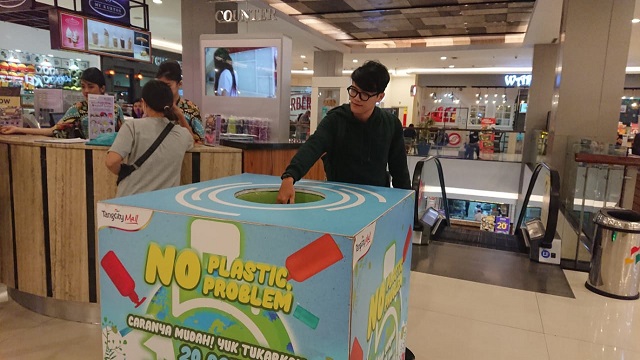 Suasana di acara talk show TangCity Zero Waste Campaign No Plastic No Problem di TangCity Mal, Cikokol, Kota Tangerang, Jumat (14/2/2020).