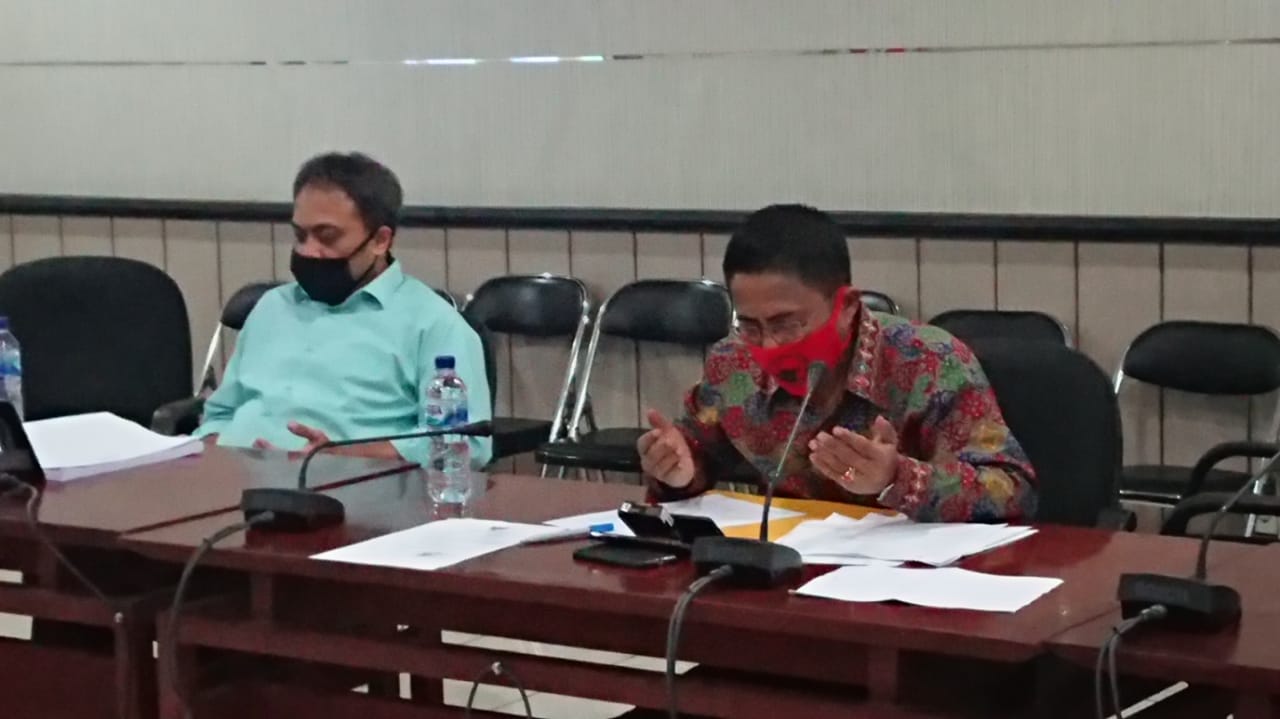 Suasana Musrenbang Rencana Kerja Pembangunan Daerah (RKPD) tingkat Kota Tangerang yang digelar secara online melalui teleconference, Senin (6/4/2020).