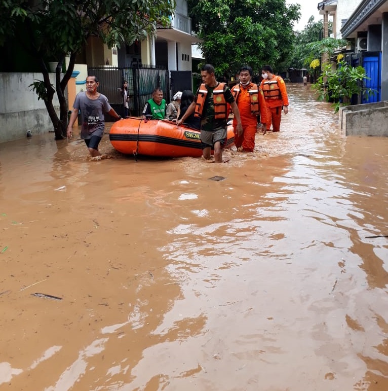 Banjir melanda delapan kecamatan di Kota Cilegon, Senin (4/5/2020).