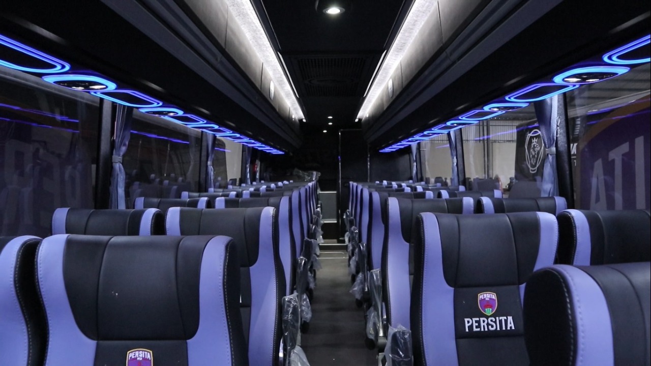 Fasilitas Bus Persita Tangerang.