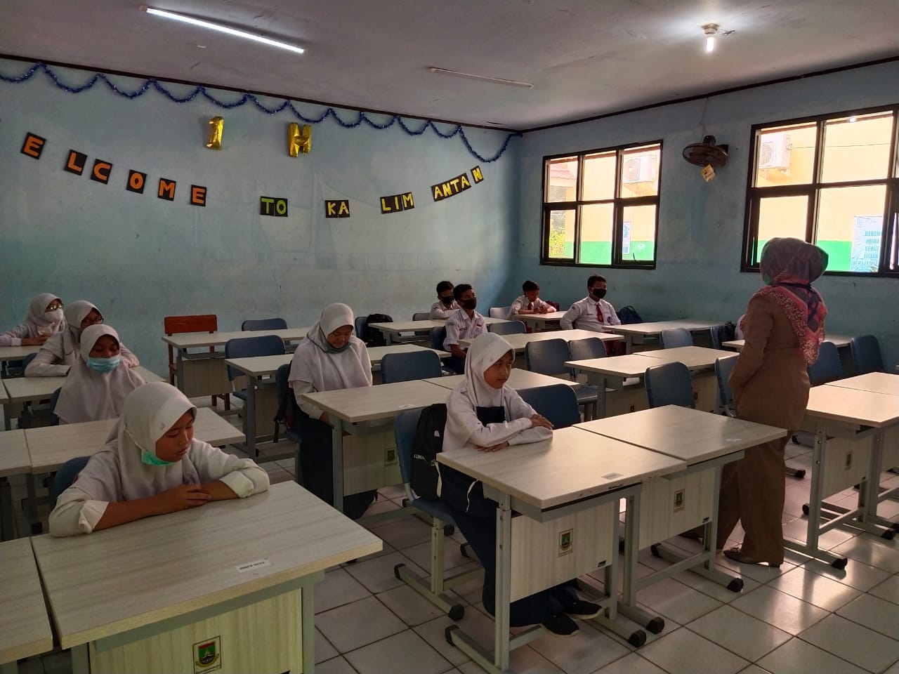 Dinas Pendidikan Cilegon melakukan uji coba KBM tatap muka mulai hari ini, Selasa (4/8/2020).