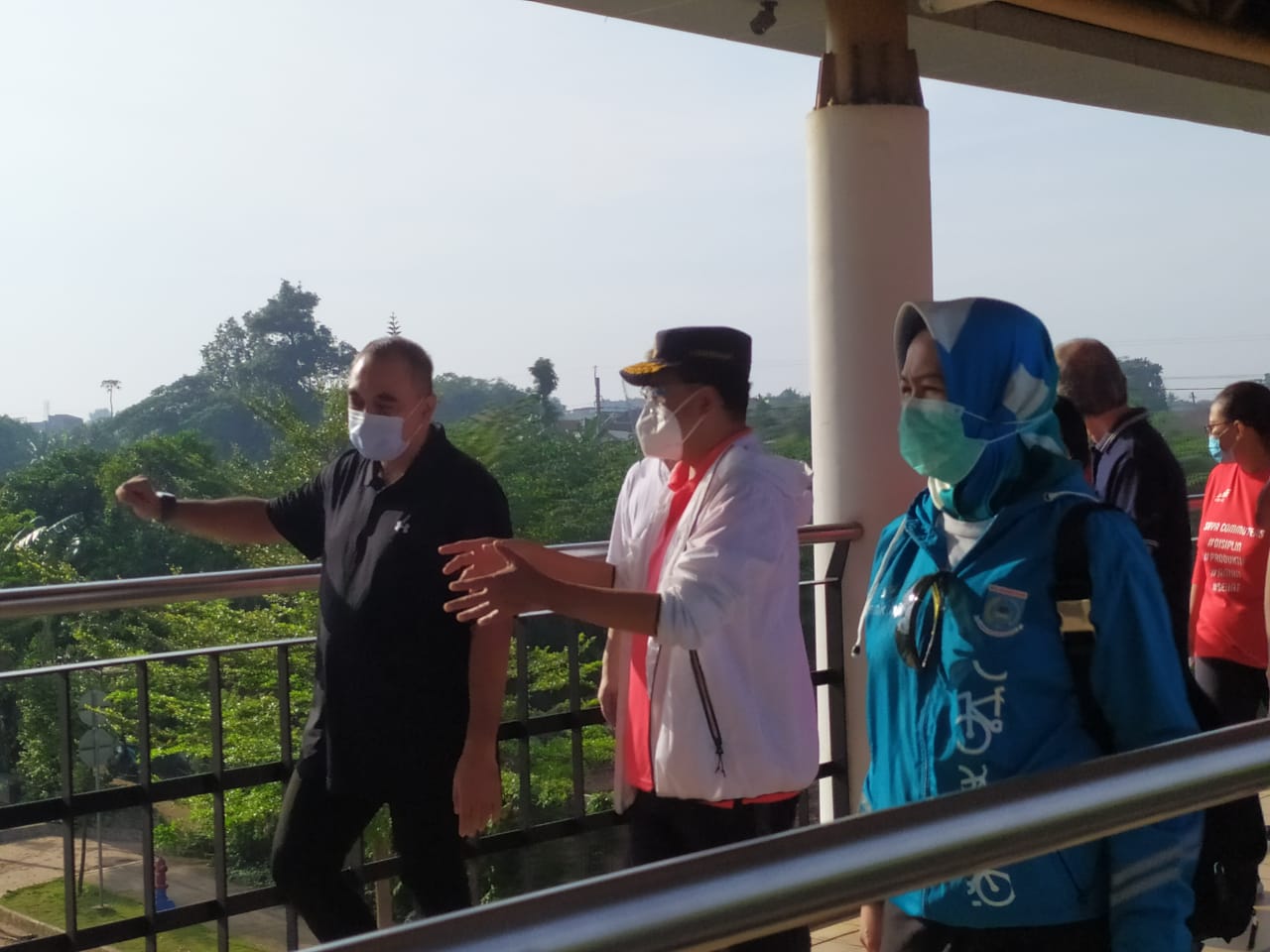 Menteri Perhubungan (Menhub) saat melihat kawasan Intermoda BSD City sebagai tempat untuk dirinya berolahraga pagi dengan menggunakan sepeda, Minggu (4/10/2020).