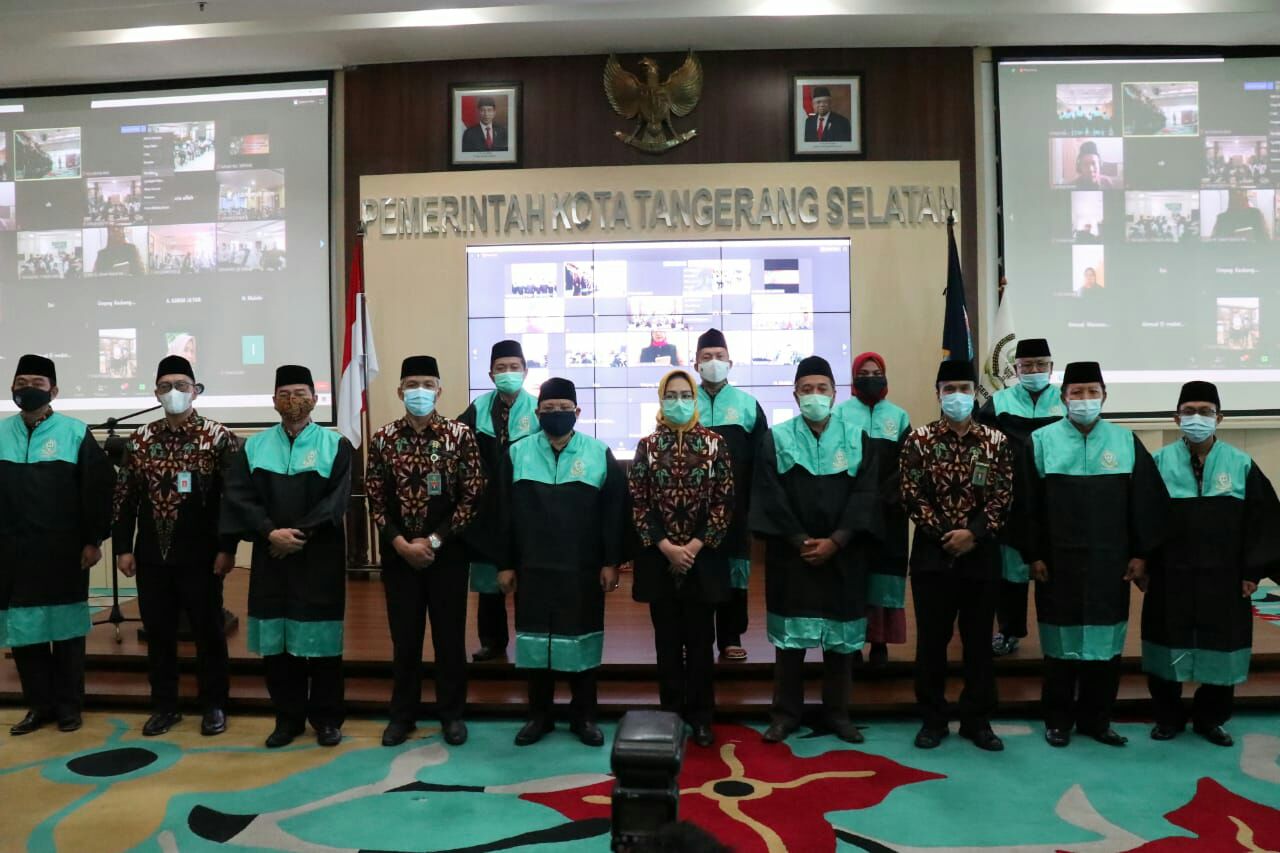 Pemerintah Kota Tangerang Selatan (Tangsel) menggelar lomba Musabaqoh Tilawatil Quran (MTQ) ke-11 secara daring, bertempat di Ruang Blandongan, Puspemkot Tangsel, Jumat (23/10/2020).