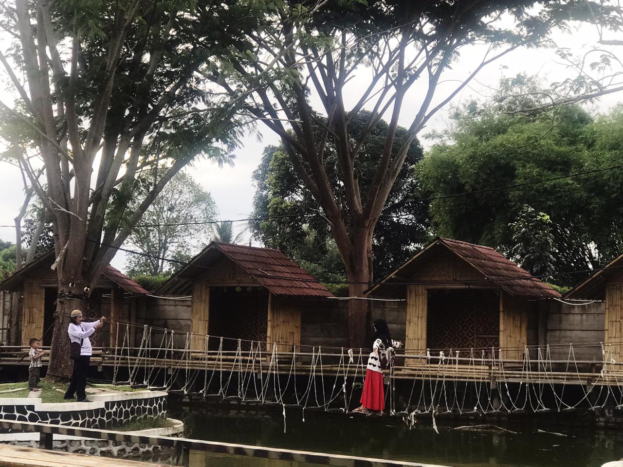 Suasana Wisata Taman Cicido di Desa Bojongloa, Kecamatan Cisoka, Kabupaten Tangerang.