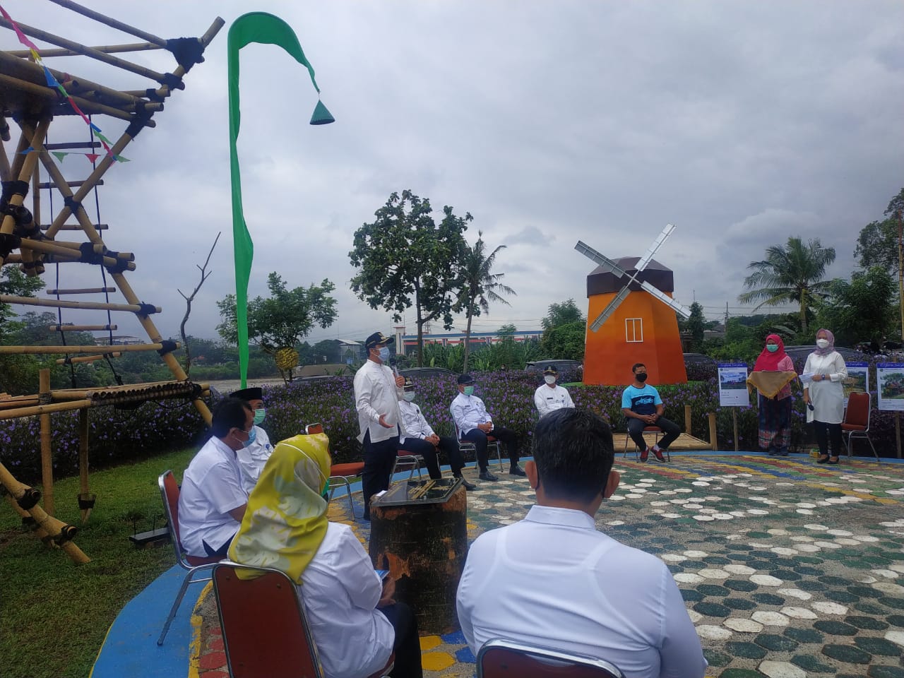 Wali Kota Tangerang Arief R Wismansyah saat menyampaikan Peresmian destinasi wisata baru di Ecofarm Kampung Baru RW1 Koang Jaya, Kecamatan Karawaci, Kota Tangerang, umat (19/2/2021).