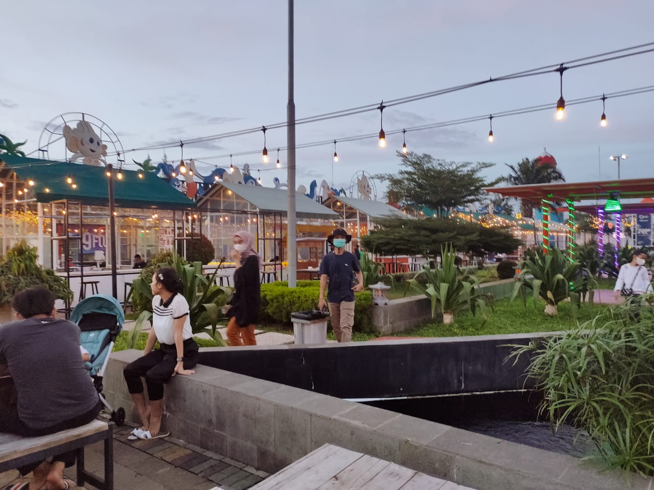 Suasana Ocean Food di kawasan Ocean Park BSD, Serpong, Kota Tangerang Selatan (Tangsel).