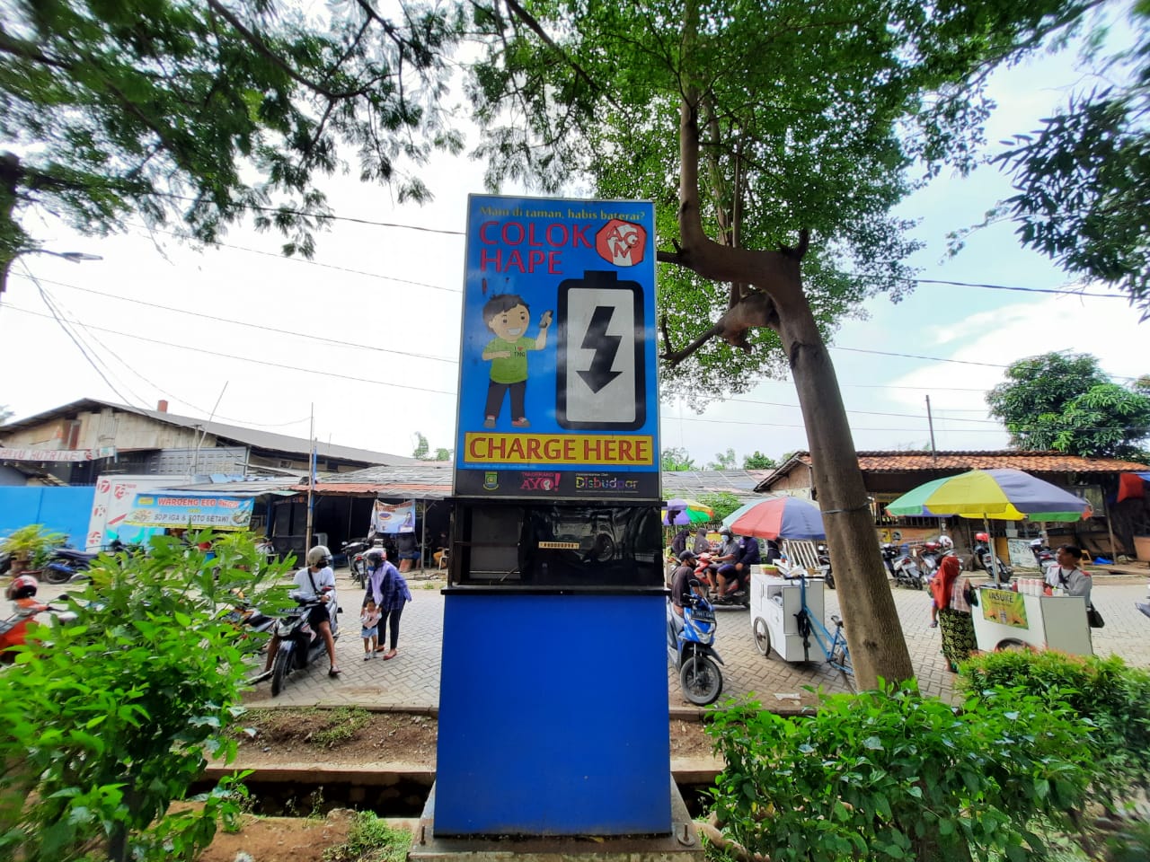 Taman Eco Park di Jalan Pintu air, Kelurahan Mekarsari, Kecamatan Neglasari, Kota Tangerang, Rabu (31/03/2021).