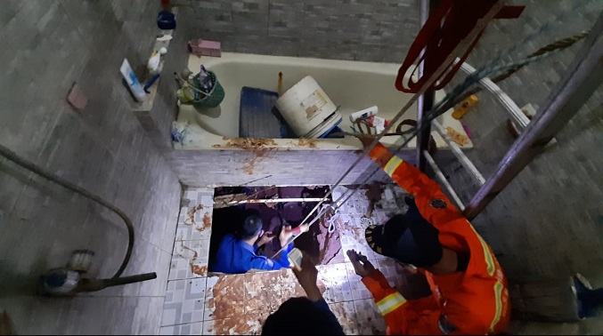 Kondisi ruang kamar mandi.
