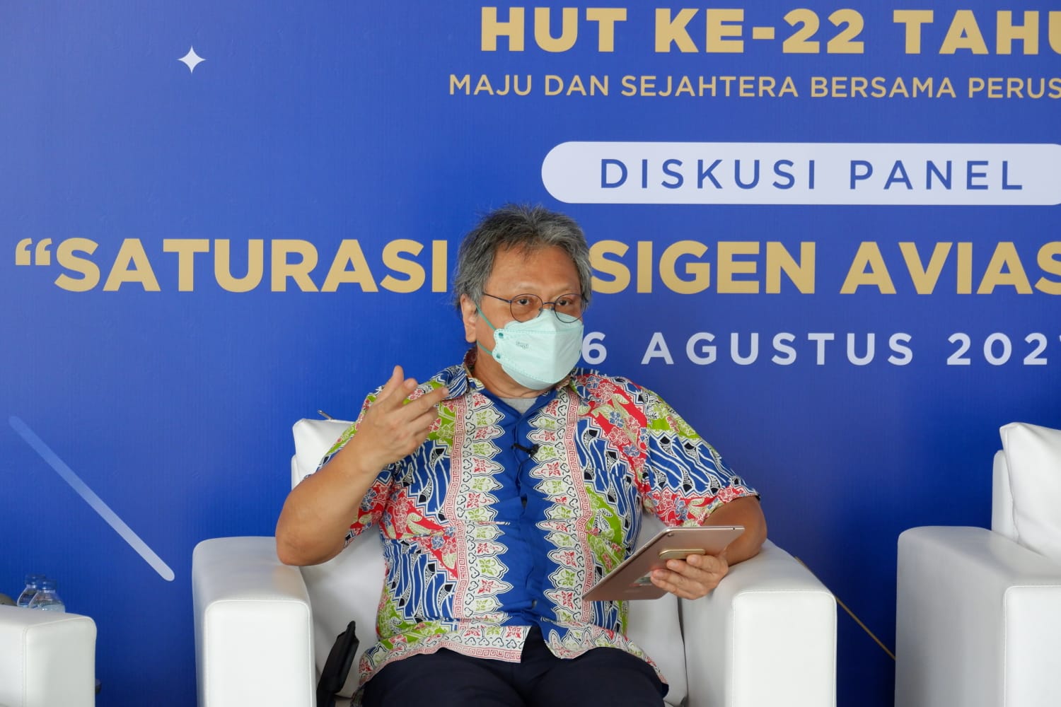 	Serikat Karyawan PT Angkasa Pura II atau Sekarpura II menggelar diskusi panel pada Kamis, 26 Agustus 2021 bertajuk 'Saturasi Oksigen Aviasi Indonesia'.